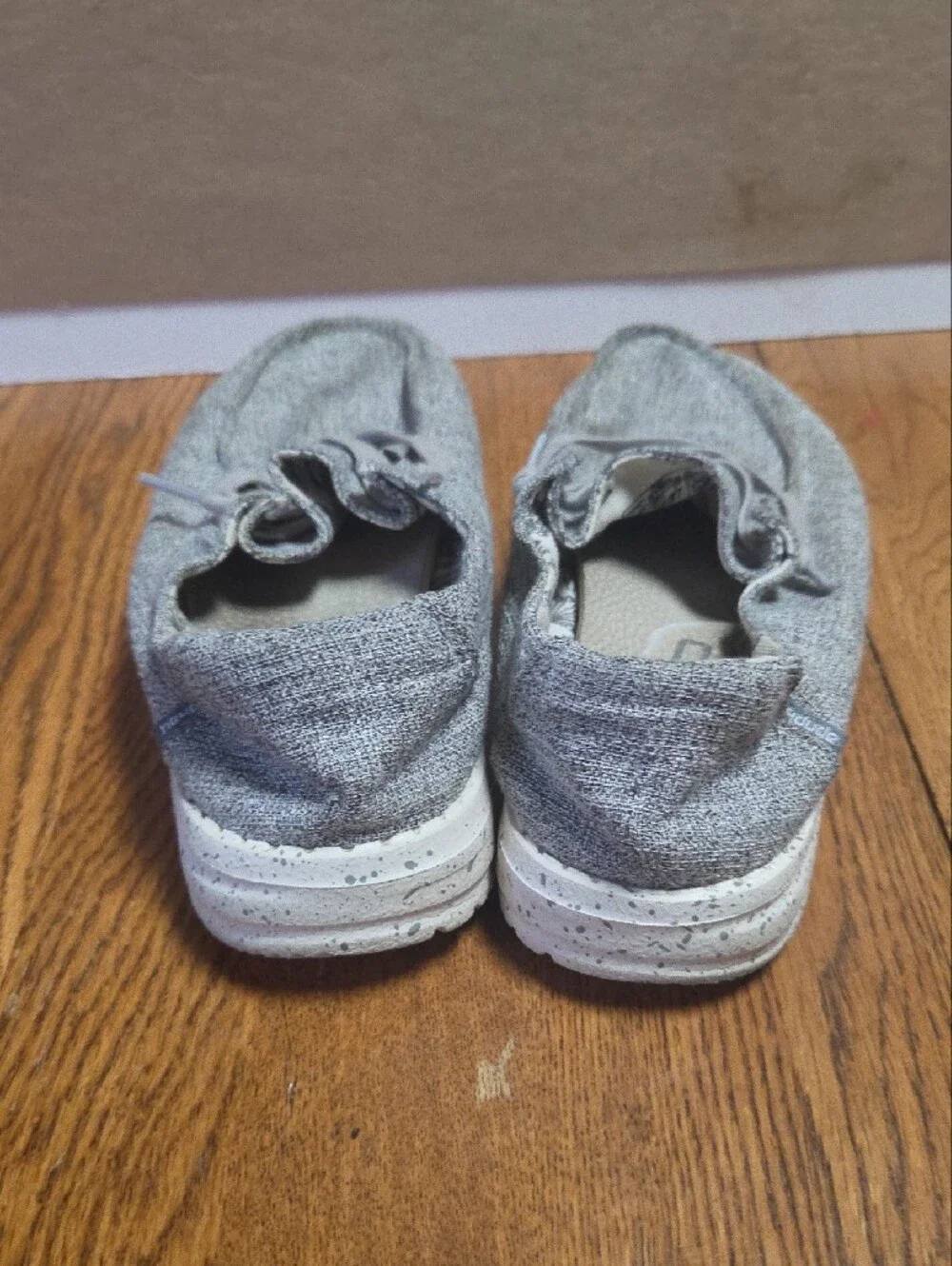 Casual Grey Slip-On Sneakers with Laces